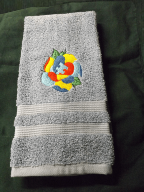 Autism Awareness Flower Bath Hand Towel