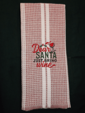 Dear Santa Just Bring Wine