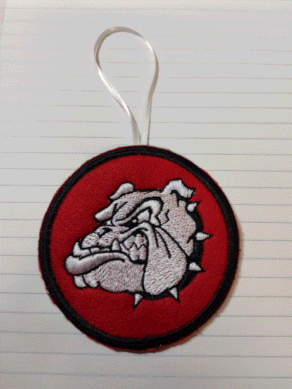 Bulldog Christmas Ornament