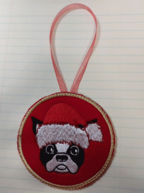 French Bulldog Christmas Ornament