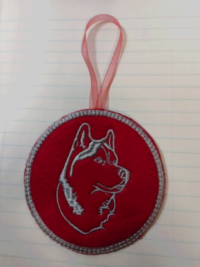 Husky Christmas Ornament