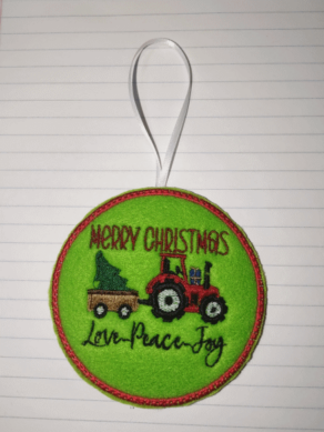 Farm Tractor Christmas Ornament