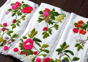machine embroidered products