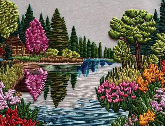 nature embroidery