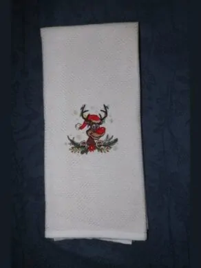 Reindeer with Lights Kitchen Towel