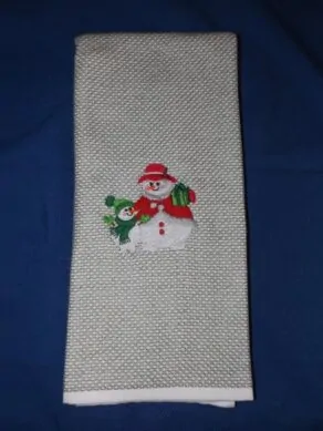 Snowman Family Kitchen Towel