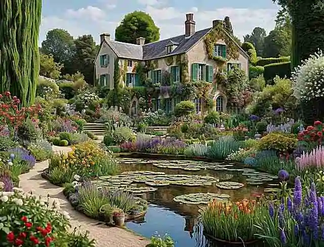 botanical needle art Claude Monet Gardens