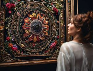 embroidered interactive art