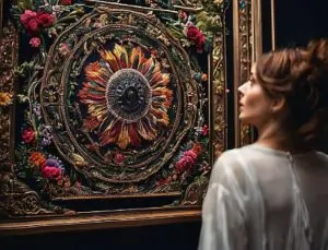 embroidered interactive art