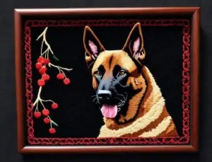 embroidered pet portraits
