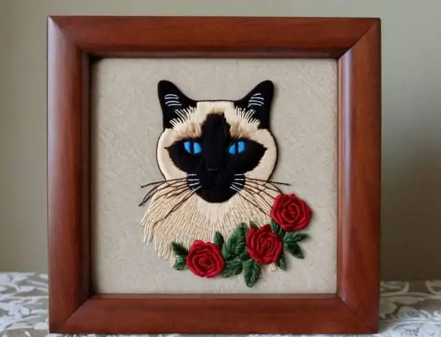 embroidered pet portraits cat