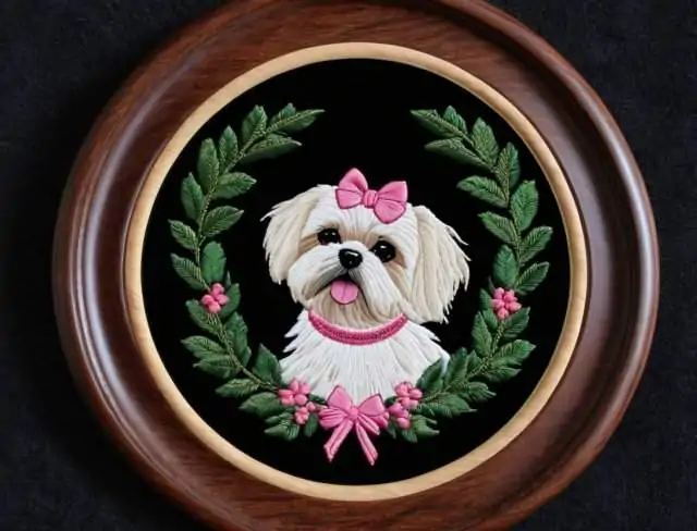 embroidered pet portraits maltese