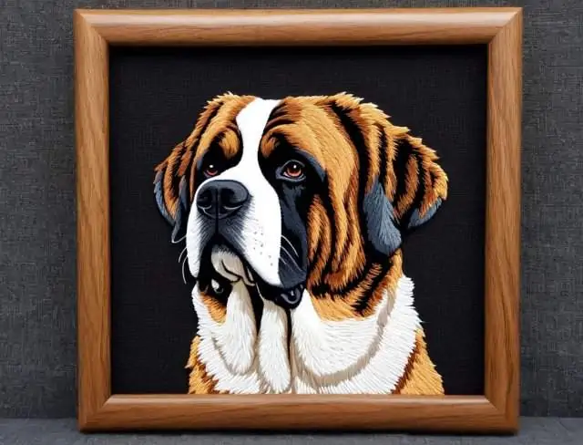 embroidered pet portraits st bernard