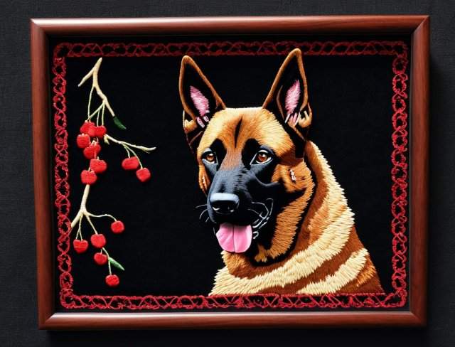 embroidered pet portraits