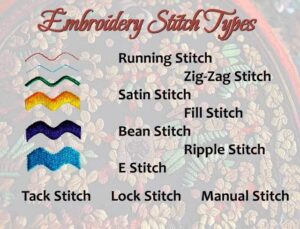 embroidery technique stitch types
