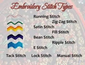 embroidery technique stitch types
