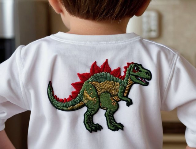 opulent needlework dinosaur