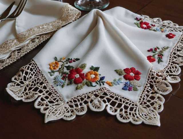 culinary embroidery napkins