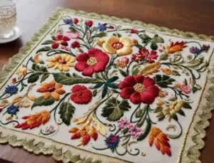 culinary embroidery placemat