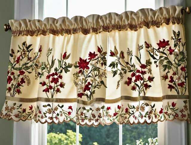 culinary embroidery valance