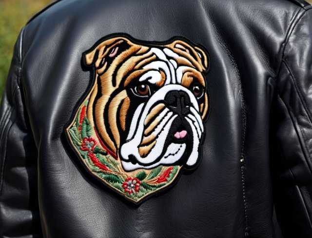 embroidered dog english bulldog