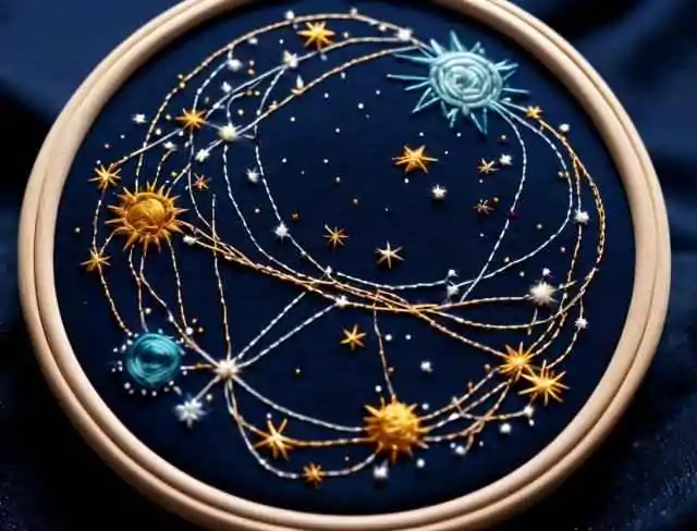 embroidered elements space
