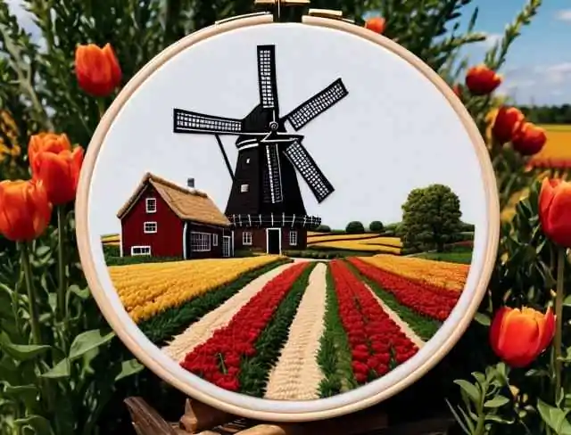 embroidered elements wind