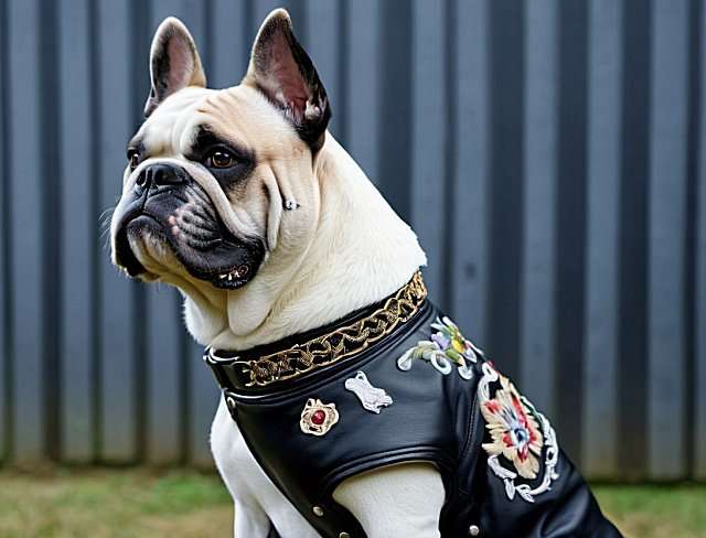 embroidered pet accessories bulldog