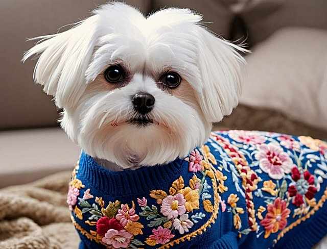 embroidered pet accessories maltese
