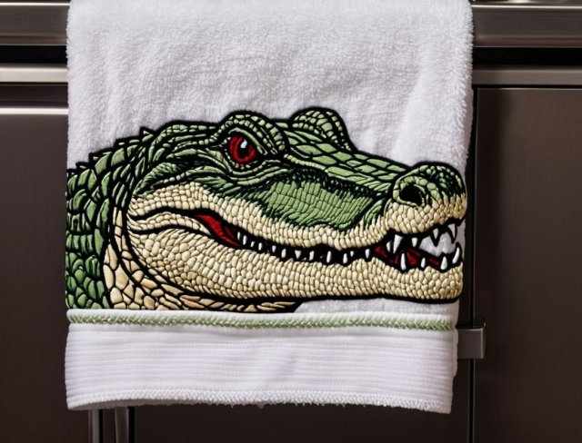 embroidery intricacies gator