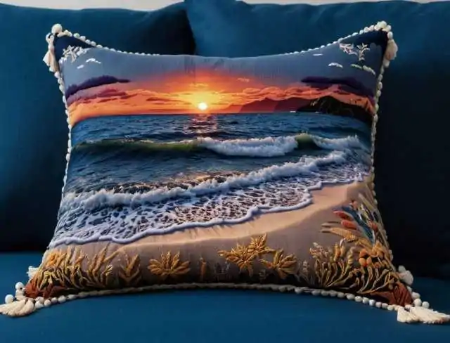 felt fabric pillow
