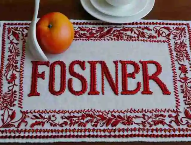 font embroidery Fosiner
