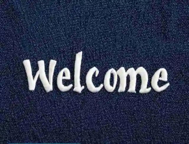 font embroidery Welcome