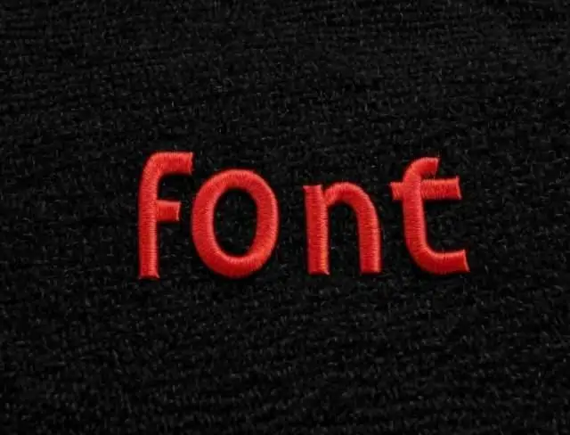 font embroidery simple