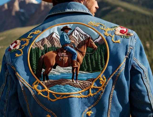 horse embroidery custom jacket