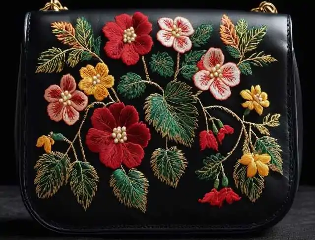leather fabric purse