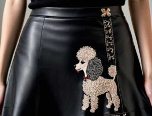 leather fabric skirt