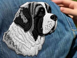 monochrome embroidery