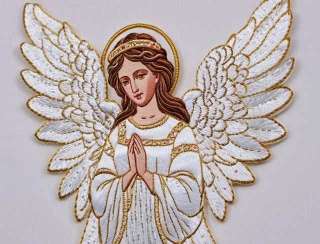 satin fabric angel
