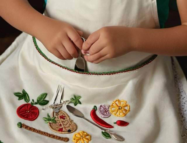 embroidered apron child
