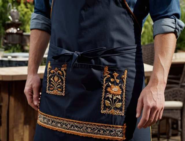 embroidered apron symbolic