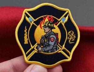 embroidered patch fire fighter