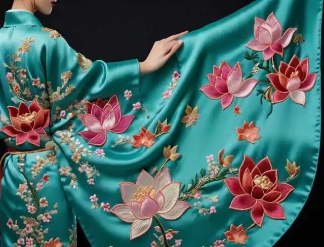 ethereal embroidery kimono