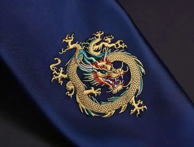 ethereal embroidery tie