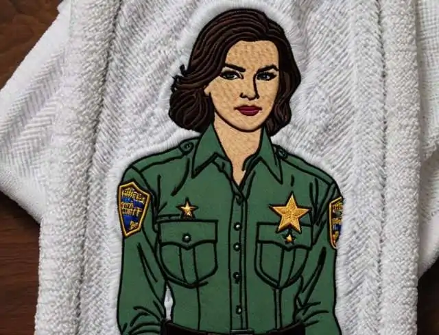 ethereal embroidery towel