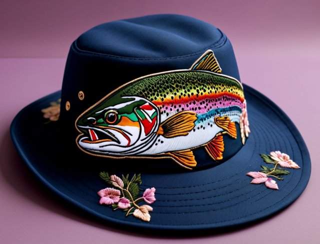 hat embroidery boater hat