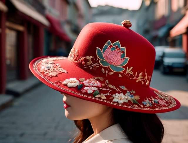 hat embroidery cloche