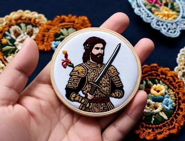 magnet embroidery sword