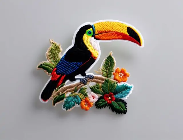 magnet embroidery toucan