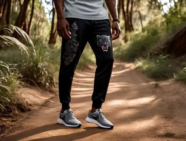 pants embroidery joggers